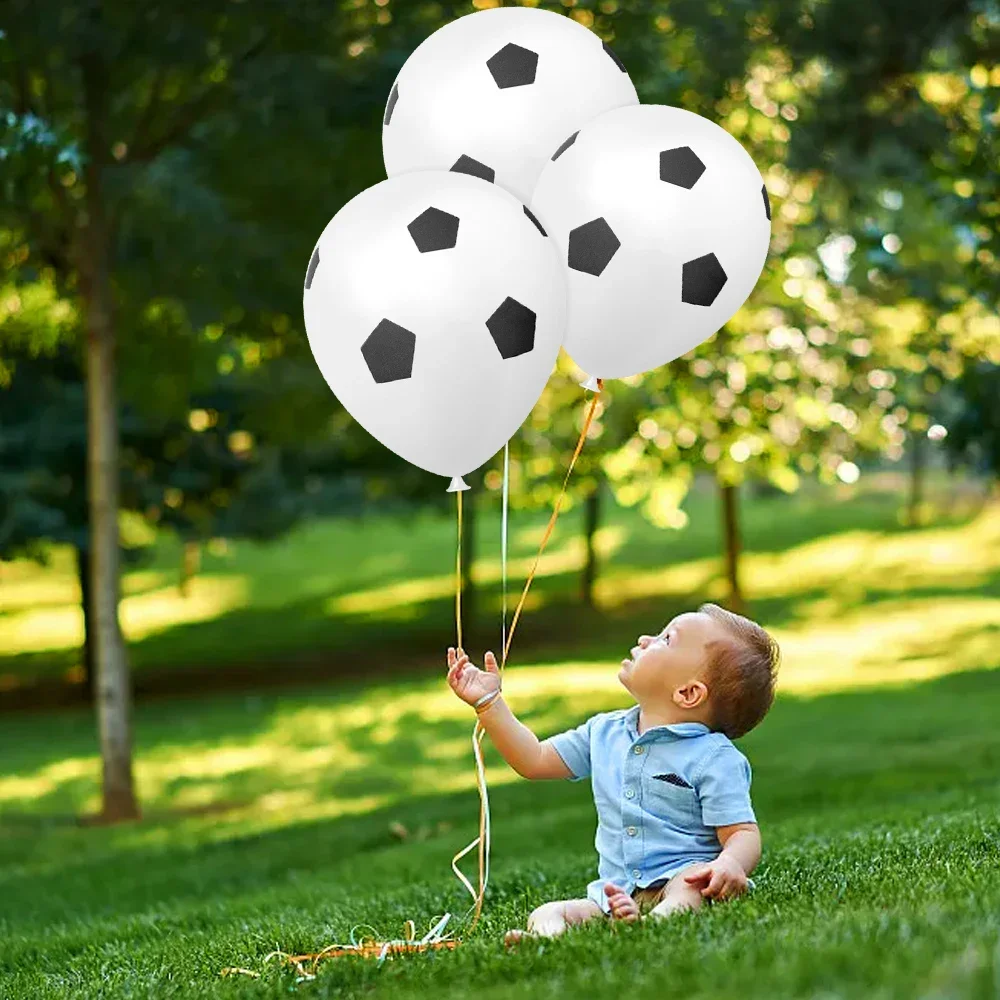بالونات لاتكس قابلة للنفخ للأطفال ، ألعاب كرة قدم بالونات ، ديكور أعياد الميلاد ، موضوع رياضي ، لوازم حفلات ، 12 بوصة