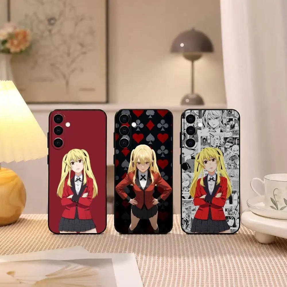 Mary Saotome Anime Kakegurui  Phone Case Black Silicone Soft For Samsung Galaxy A73,A72,A71,A70,A53,A52,A51