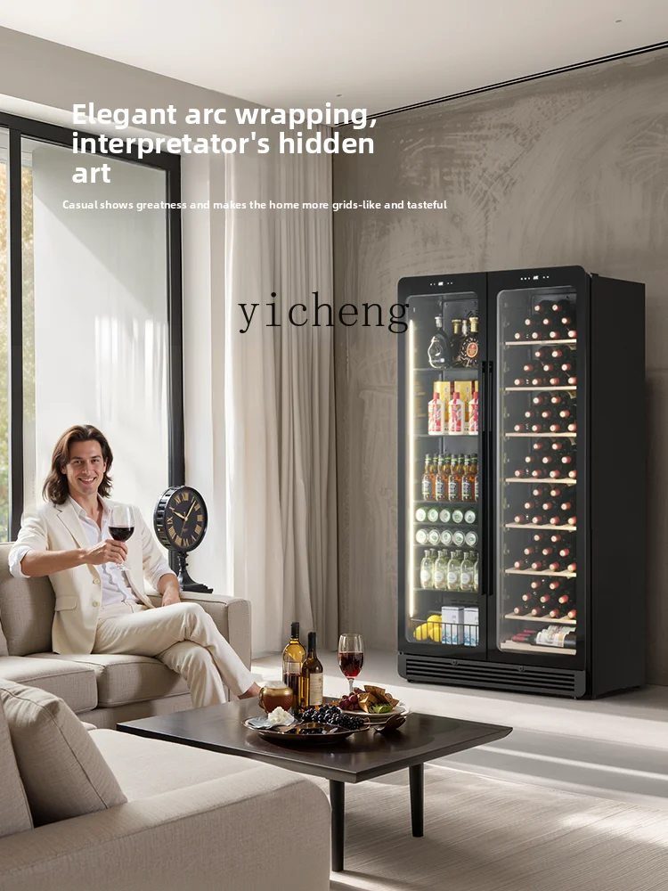 ZK high-end wine cabinet constant temperature living room home embedded ultra-thin double door  temperature display cabinet