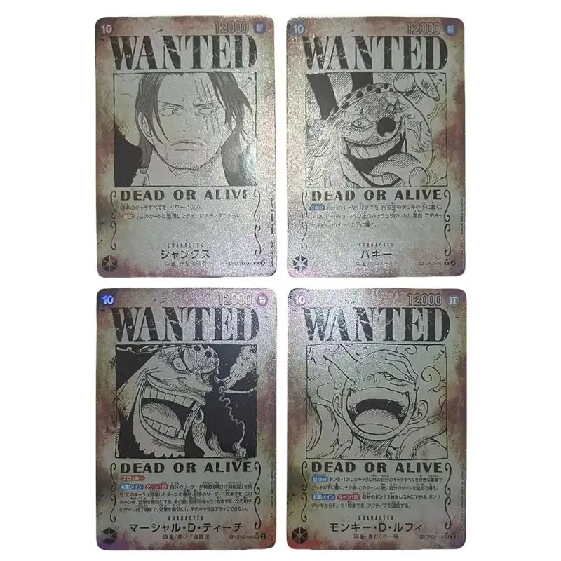 Anime ONE PIECE DIY ACG Shanks Buggy Luffy Robin refracción juego de batalla de mesa juguetes de cartas coleccionables para niños regalo de cumpleaños