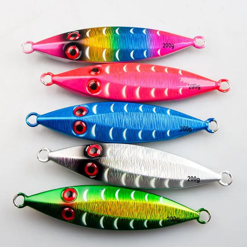 12.1cm Iron Plate Sea Fishing Bait Slow Shake Tackle Metal Jig Fishing Lure Sinking Slow Jigging Luminous Lure