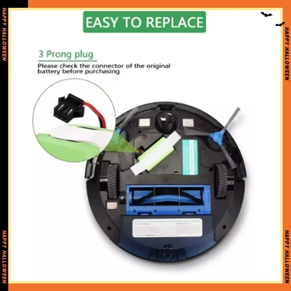 بطارية روبوت مفرغة جديدة 14.4 فولت، مناسبة لـ Conga Excellence 3500/950/990/1090/1790، Deebot N79S/N79/DN622، Eufy Robovac