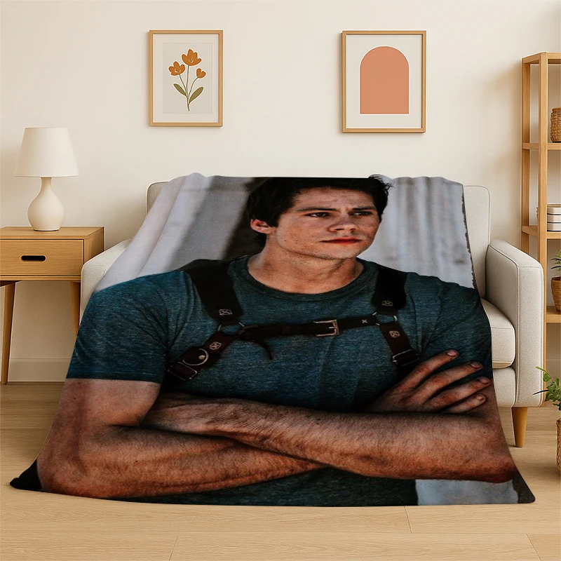 DOB Actor Dylan O’Brien Flannel Blanket Soft Warm Throw Blanket for Bedroom Living Room Bed Travel Camping Picnic Gift
