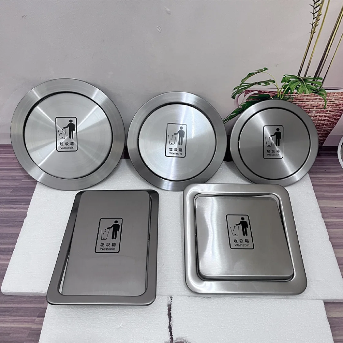 

Embedded Countertop Garbage Bin Lid, Household Flip Kitchen Sink, Circular Decorative Swing Cover