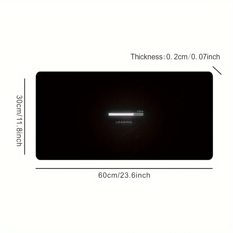 Очень большой коврик для игрового стола с противоскользящей поверхностью — сверхмощный коврик для клавиатуры и мыши компьютера, черный настольный коврик, подходит для офиса