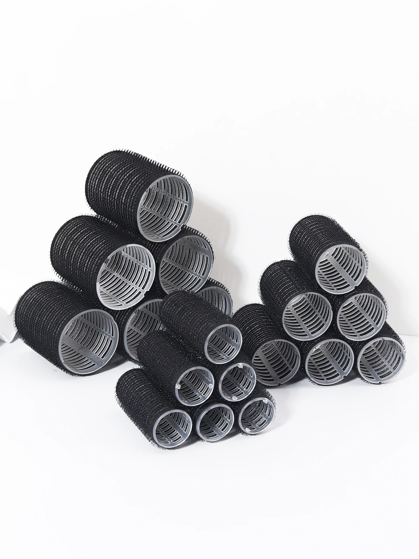 Juego de rizadores sin calor, 6 piezas, rodillos autoadherentes, herramientas de peluquería DIY, especiales para pelucas de cabello natural.