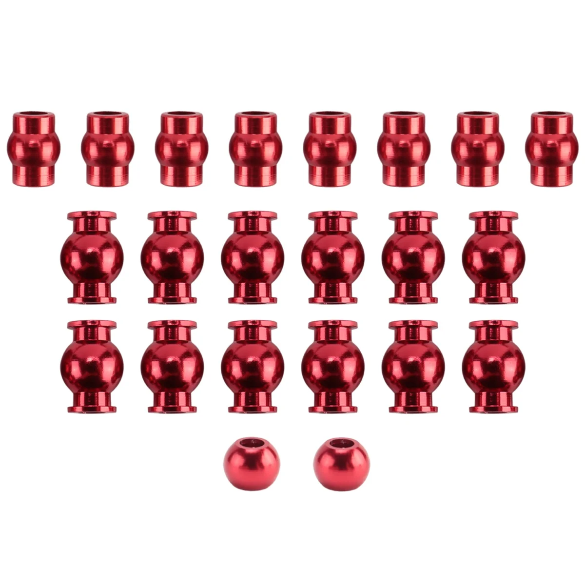 Complete 22Pcs Aluminum Alloy Pivot Ball Head Set for Arrma 1/10 4X4 Granite Big Rock Senton Typhon Upgrade Parts