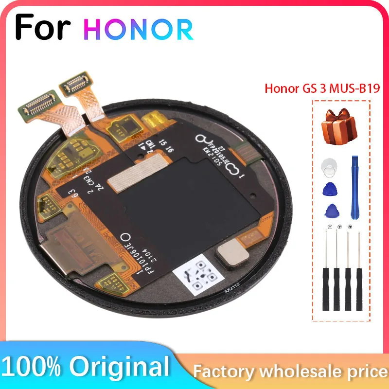 For Honor GS 3 MUS-B19 smart watch LCD display + touch panel digitizer For Honor GS 3 MUS-B19 AMOLED display