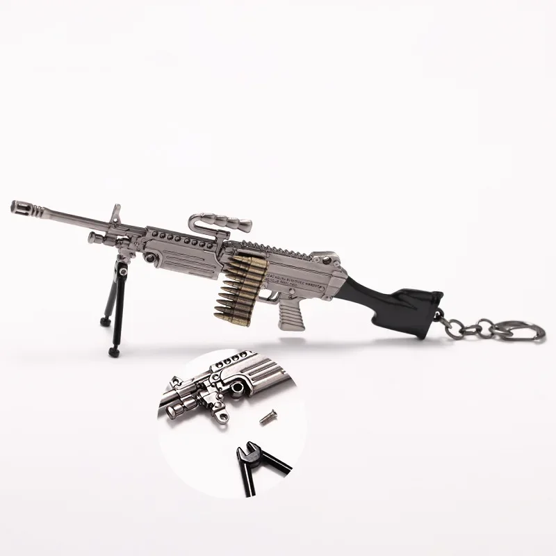 1 قطعة من 17-20 سنتيمتر PUBG سبيكة سلاح بندقية نموذج المفاتيح محاكاة M24 ندبة AWM Kar98k لعبة بندقية لعبة قلادة هدية لصديقها #4