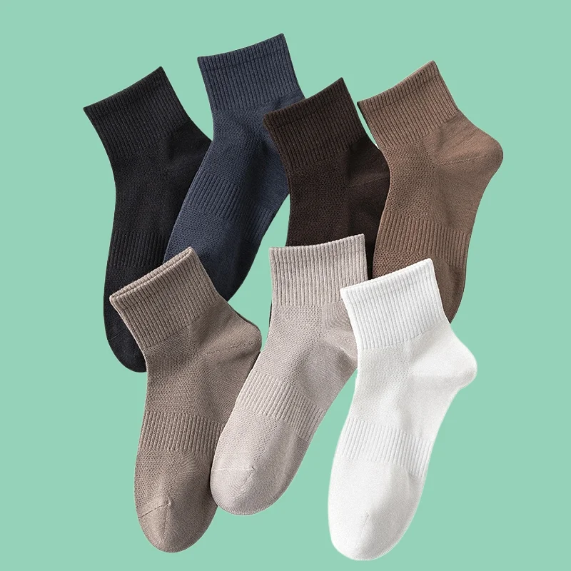 

5/10 Pairs High Quality Men's Short Socks New Summer Anti Odor And Sweat Absorbent Pure Cotton Socks Thin Casual Boat Socks