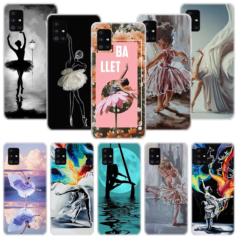 Ballerina Ballet Dancing Phone Case For Samsung Galaxy A14 A15 A13 A12 A54 A55 A53 A52 A04S A24 A25 A23 A22 A34 A35 A33 A32 A03S