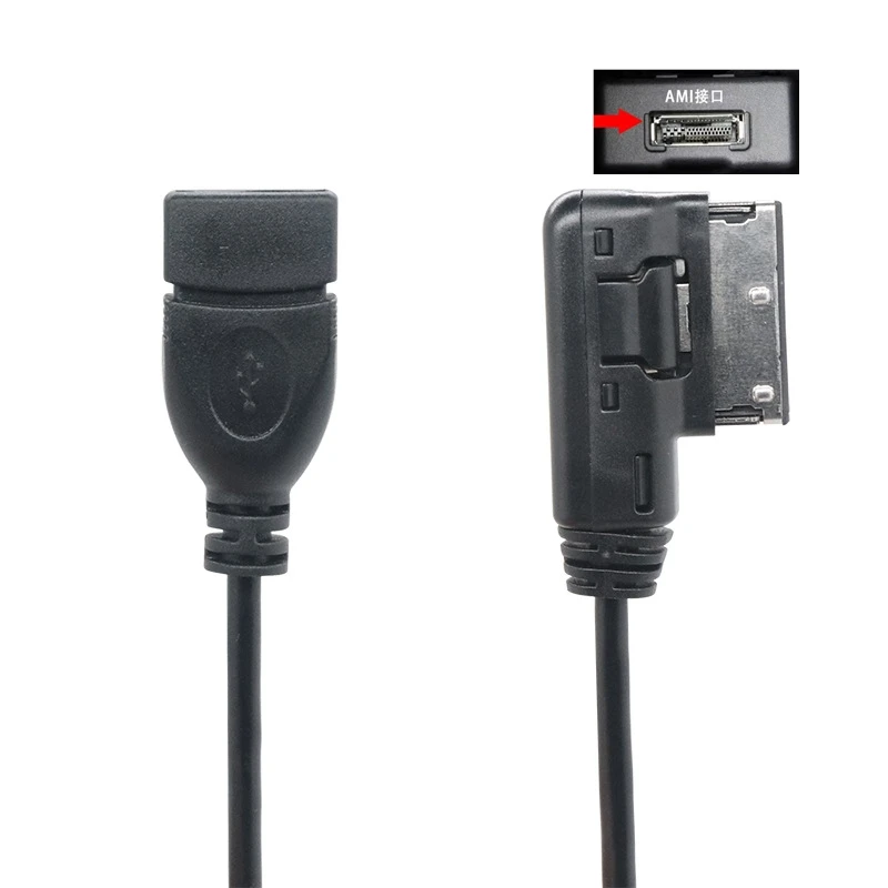 AMI MMI USB AUX Cable Music MDI MMI AMI To USB Female Interface Music Media Adapter for VW for Audi A6L Q5 Q7 A8 S5 A5 A4L A3