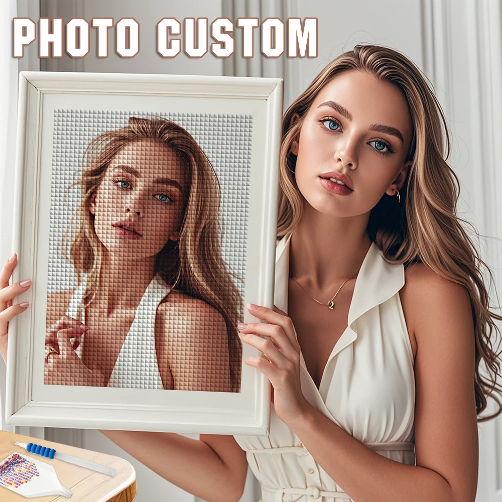 EverShine Foto Benutzerdefinierte 5D Diamant Stickerei Vollbohrer Diamant Malerei DIY Mosaik Angepasst Ihre eigenen Fotos Home Decor Geschenk