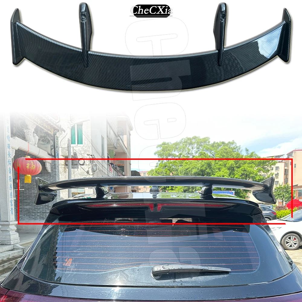 Suitable For Chery Tiggo 8 Pro High-Quality ABS Material Rear Spoiler Carbon Fiber Patterned KS Style Rear Spoiler Tail Wing