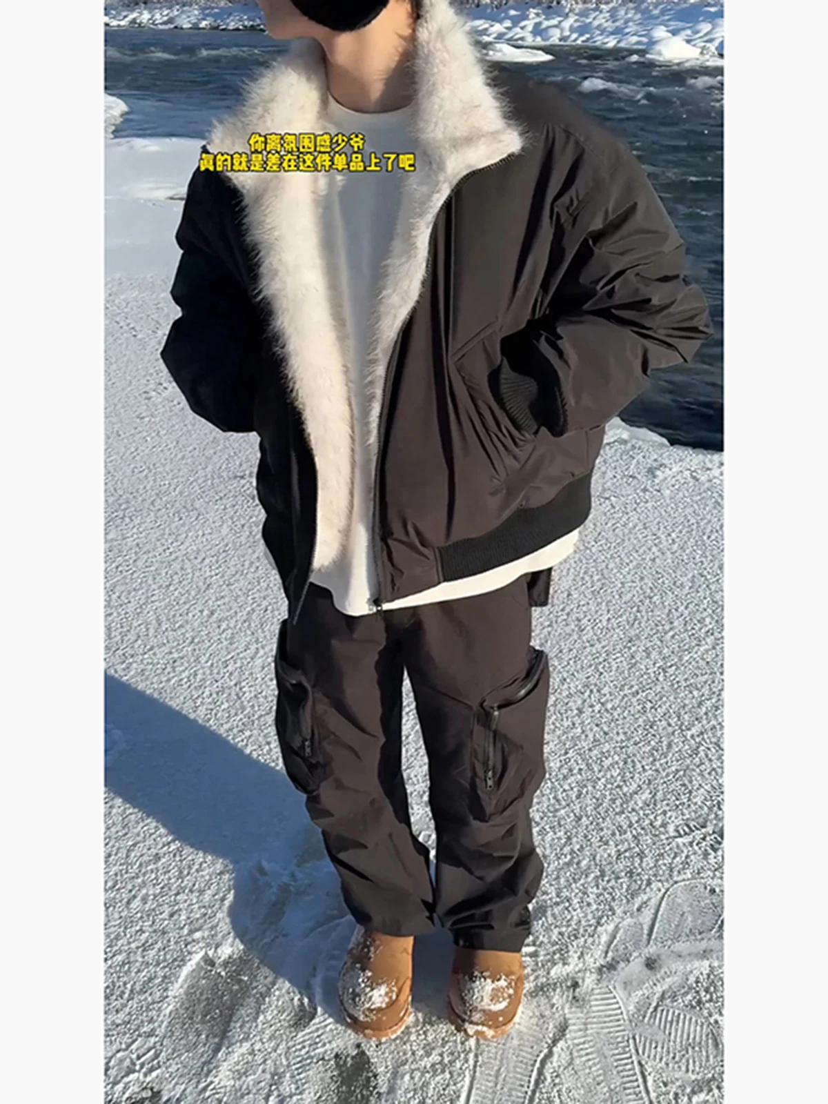 

Мужская утепленная флисовая куртка-пальто с меховым воротником, американского стиля, из хлопка, теплая, повседневная, свободного кроя