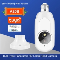 2MP 1080P Tuya/Yilot APP  E27 Full Color Wireless PTZ IP Dome Camera AI Humanoid  Home Security CCTV Baby Monitor