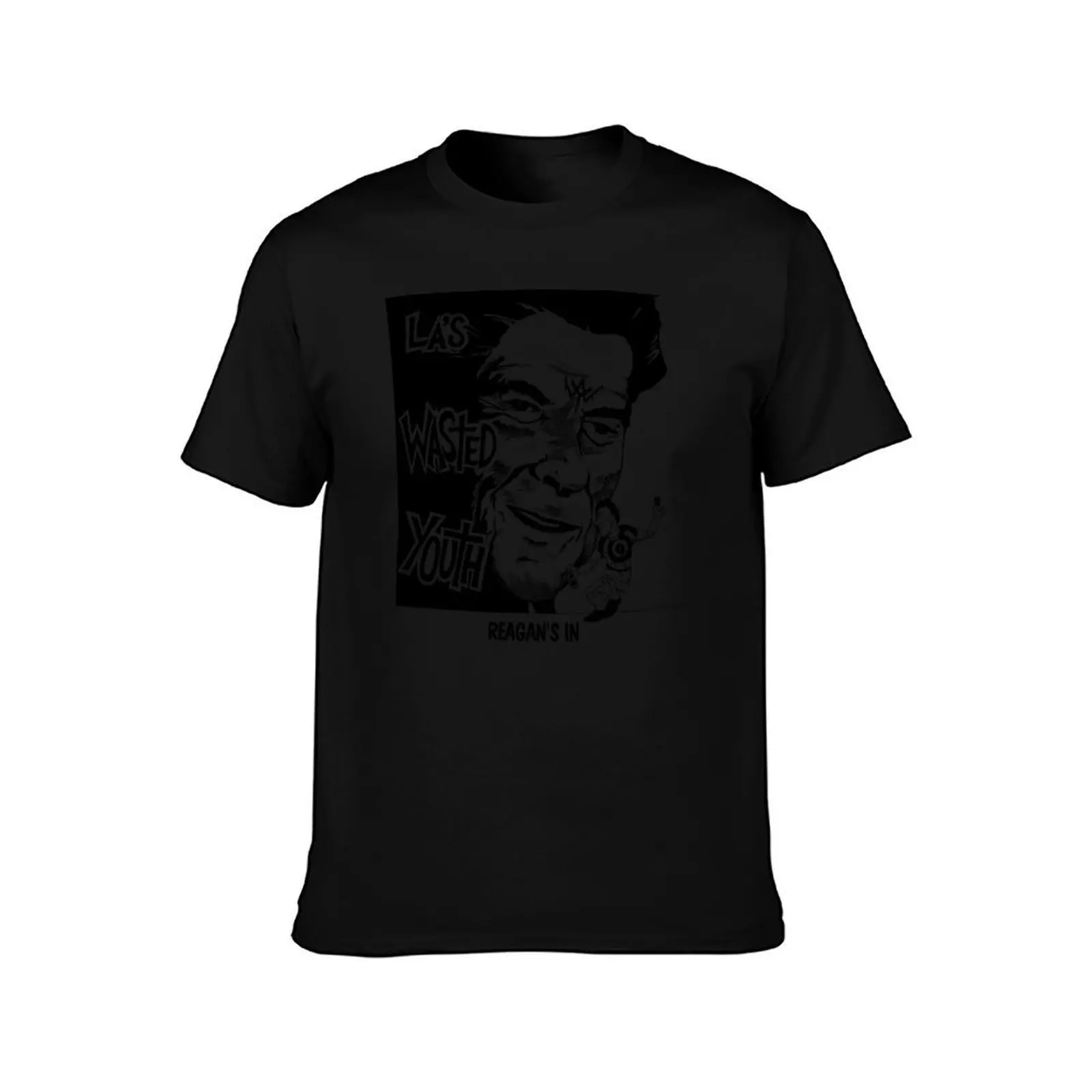 LA's Wasted Youth Reagan's In T-Shirt, Summer Casual Cotton Tee, Oversized Streetwear Tops, Vintage Graphic Print, 100% Cotton