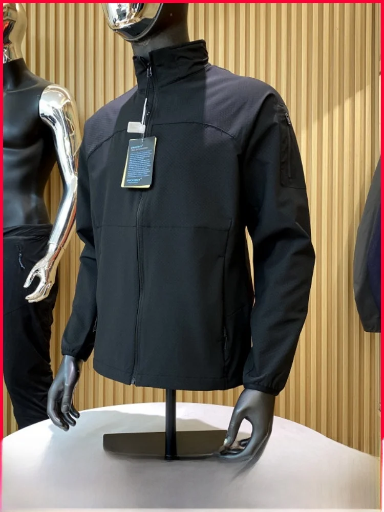 

Мужская повседневная куртка с капюшоном для активного отдыха, дышащая, легкая, весенне-осенняя, из полиэфирного волокна, с карманами на молнии, стандартный крой