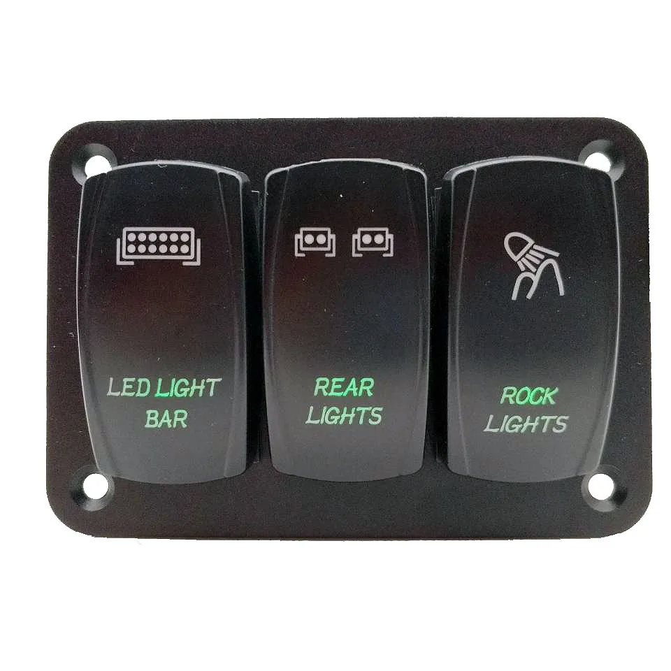 Modified car accessories manufacturer, single-row panel combination switch, green light boat switch combination