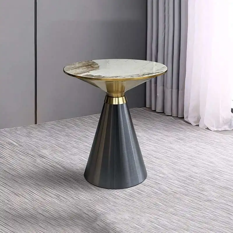 Small luxury coffee table center living room Italian designer circular tabletop salon balcony tabletop salon bedroom furniture