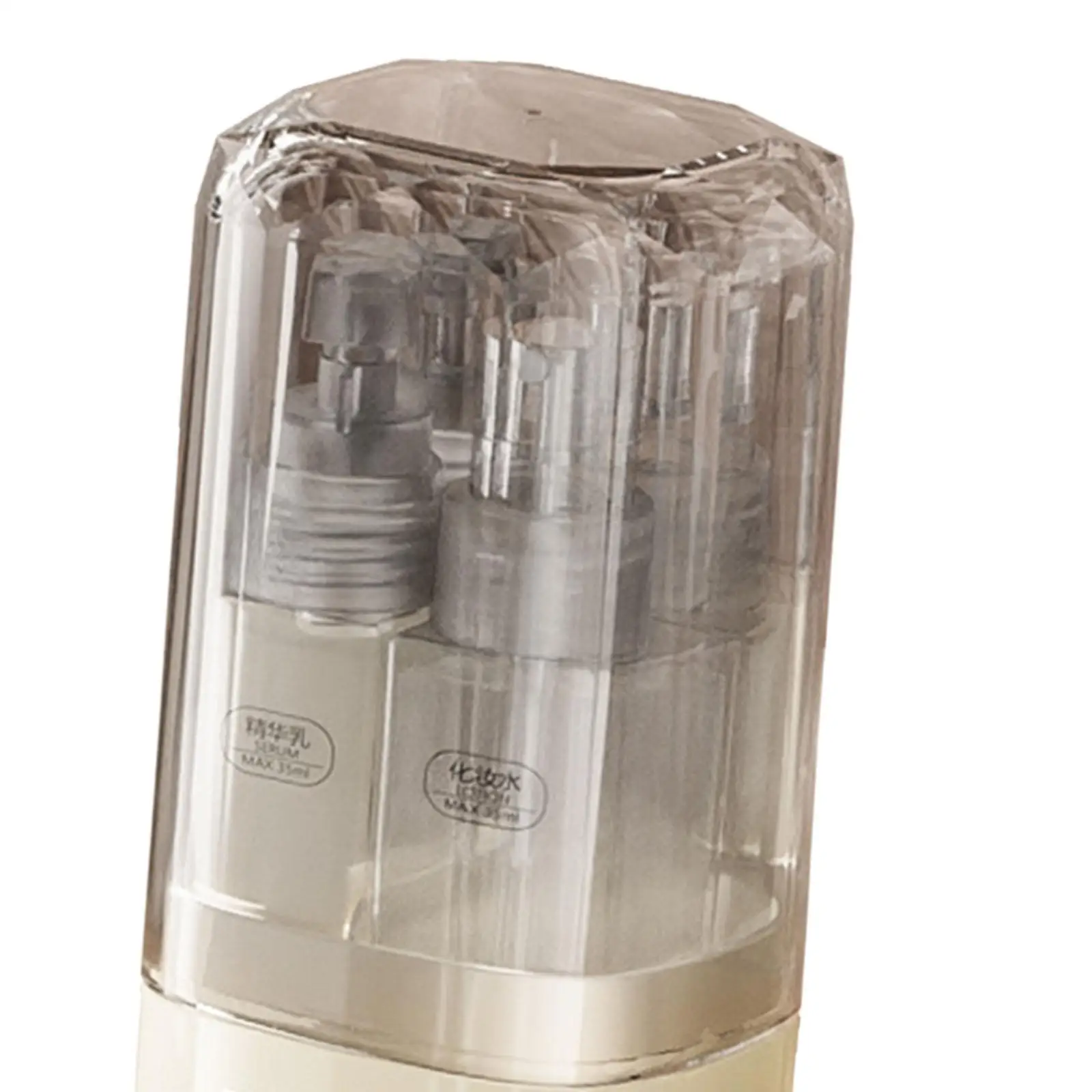 4-teiliges Reiseflaschen-Set, auslaufsichere Flüssigkeitsbehälter mit Aufbewahrungsbox, Reisezubehör für Haarspülung, Bad, Duschgel