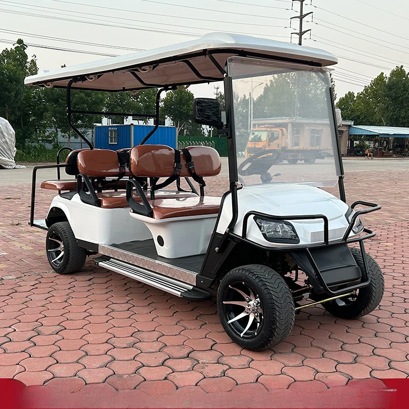 Electric golf cart, four-wheel sightseeing car, school park community property scenic spot tour battery car
