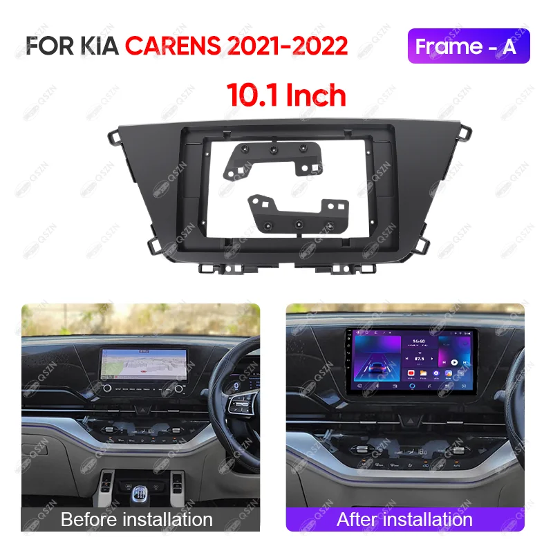 9/10.1 Inch Car Radio Fascia Frame GPS Android Multimedia Video Playe Navigation Harness Cable For KIA CARENS Matten Black