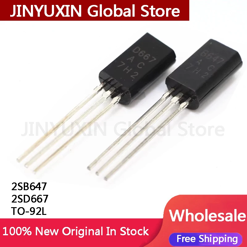 100Pcs 2SB647 2SD66… - image