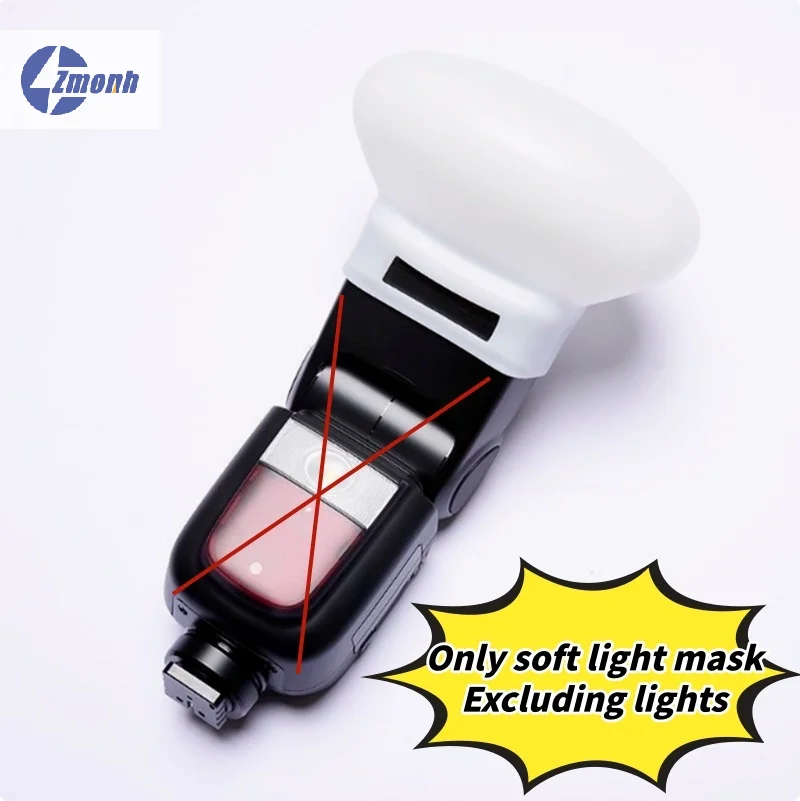 Novo! 1 unidade de difusor de flash de silicone macio para GODOX Nikon Sony Olympus Fujifilm Panasonic Yongnuo Speedlite