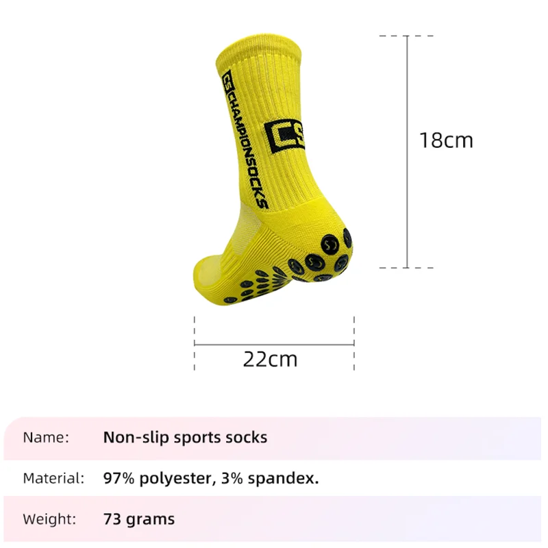 One Pair Adult 6 Colors Sports Series Socks Polyester Is Breathable Sweat-absorbing Football Socks at the Bottom of the Towel