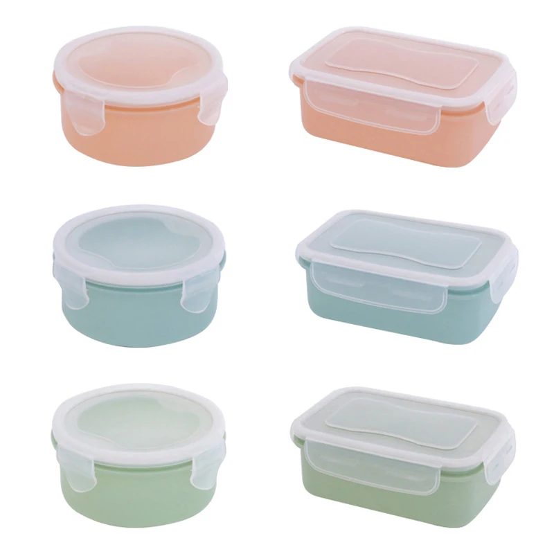 

6Pcs Small Food Storage Containers Leakproof Freezer Storage Food Container Kitchen Food Boxes for Condiment Fruit Snack Lunch