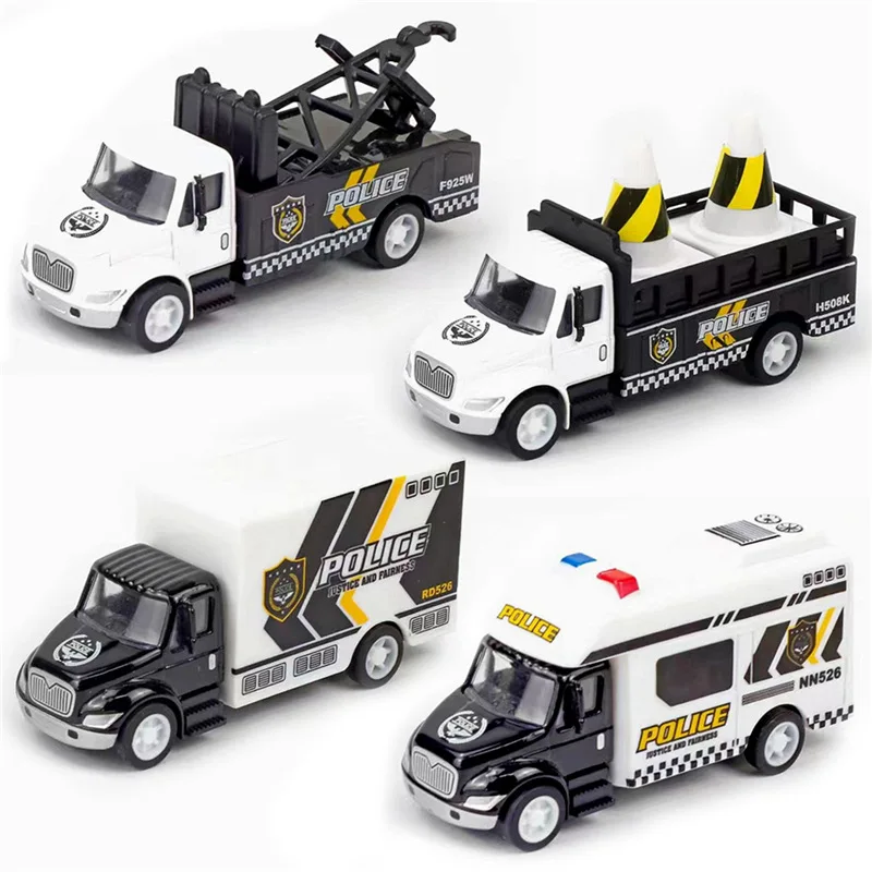 Fire truck police car military vehicle High Simulation Diecast Car Metal Alloy Model Car decoration display collection gifts