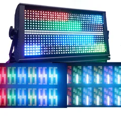 200W LED RGBW 4in1 48 Zone Partition Strobe Light White 8000K DMX Super Bright Dj Wash Bar Strobe Stage Lighting Effects