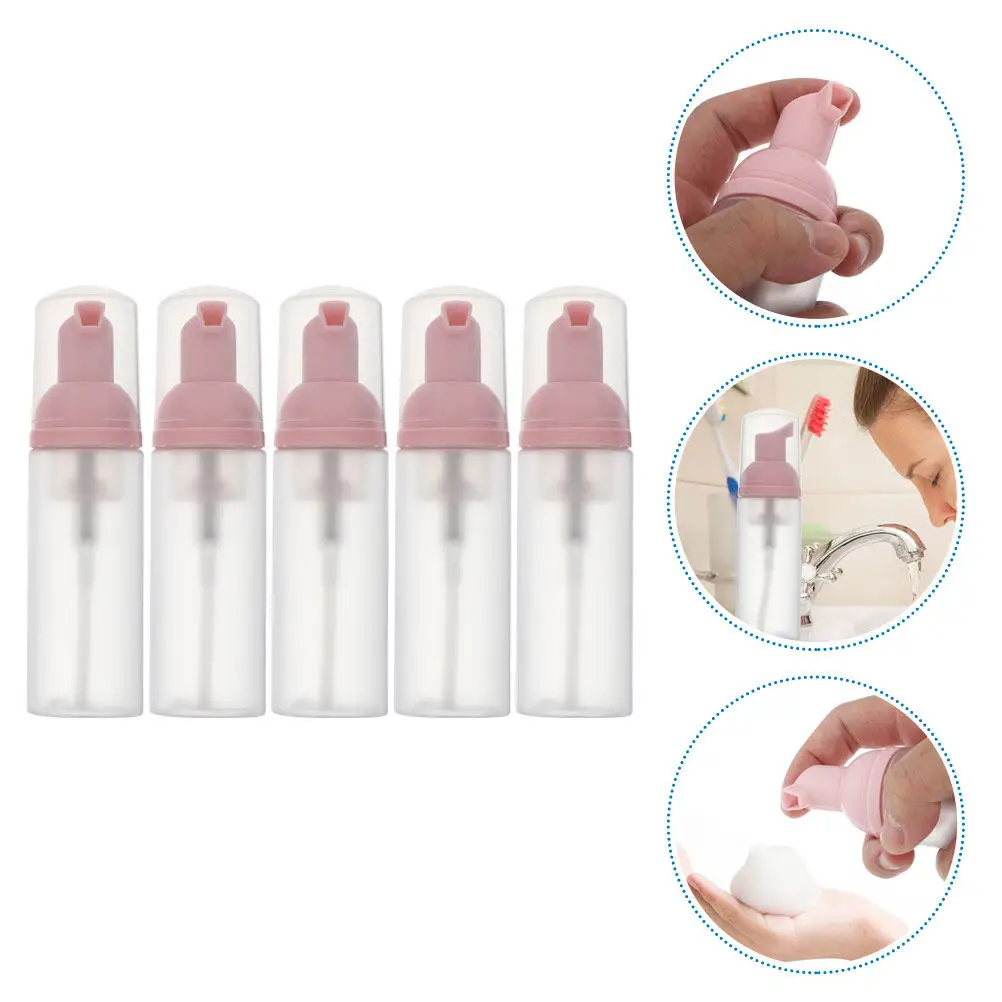 

5Pcs Foaming Bottles High Grade Plastic Refillable Portable Travel Mousse Bubble Soap Shampoo Containers Sub Foaming Bottles