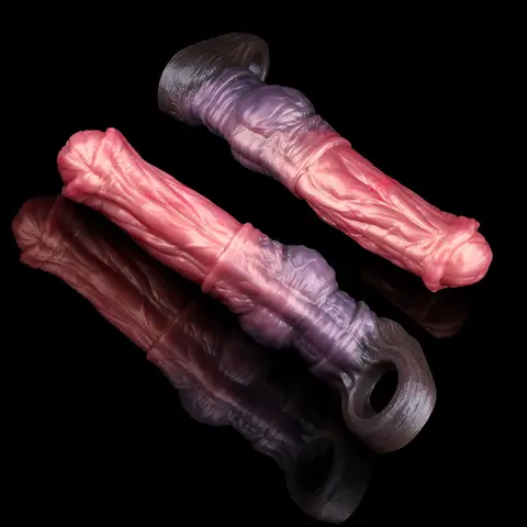 YOCY Fantasy Long Horse Peniss Sleeve Silicone Big Knot Cock Cover Reusable Condom sexx Toys For Adult Men Dick Extender sexxy Shop