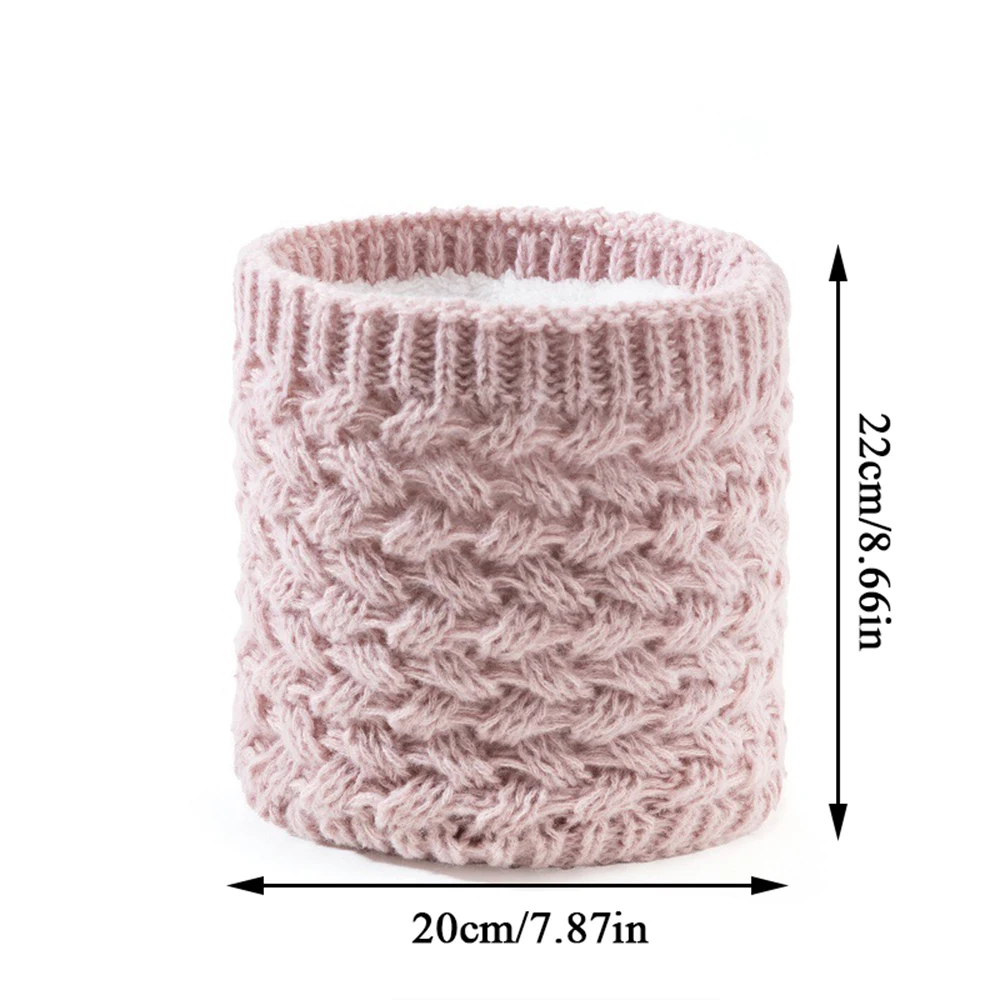 Winter Warm Ring Scarf Women Solid Color Knitted Neck Warmer Outdoor Full Face Mask Snood Neck Scarves Bufanda Cycling Muffler