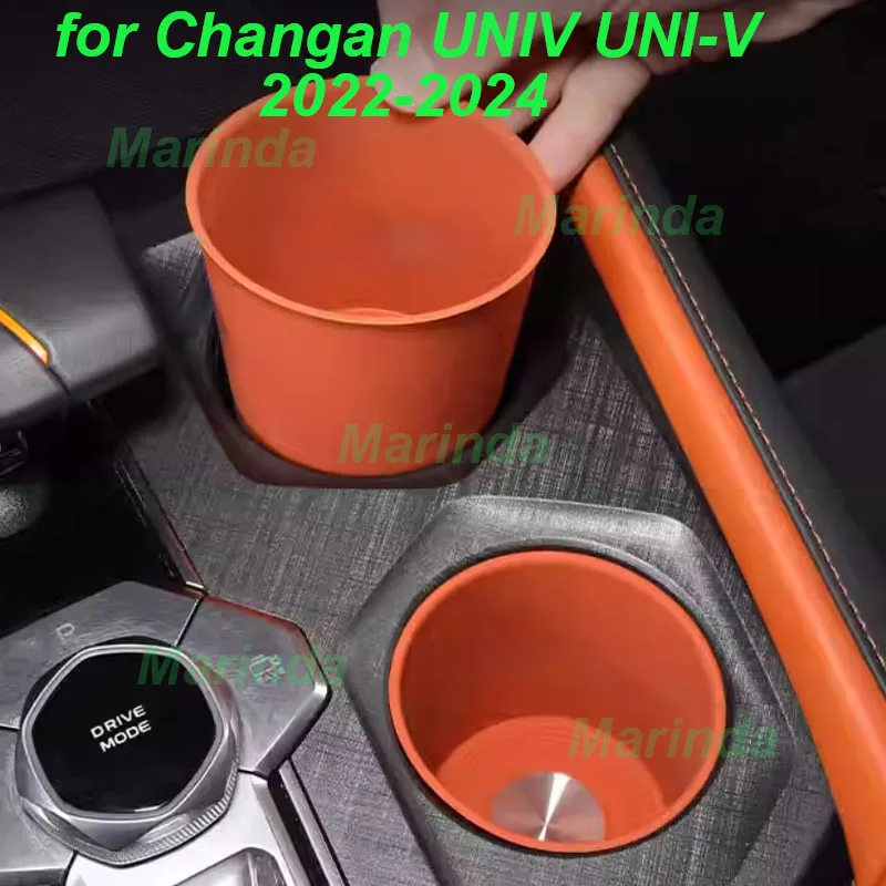 

Car Central Console Cup Storage Box for Changan UNI-V UNIV 2022-2024 Cup Holder Anti-Slip Silicone Pad Interior Accessories