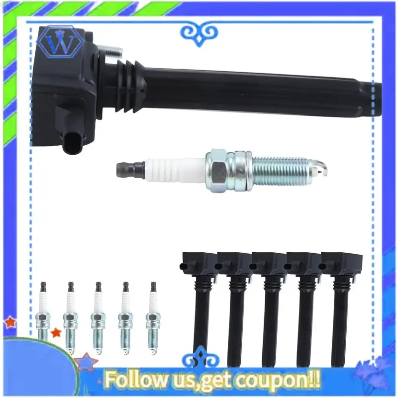 

M46K-6Pack UF648 Performance Ignition Coil&Spark Plug 5149168AH SILZKR7B11 For Dodge Jeep Ram 3.6L Parts