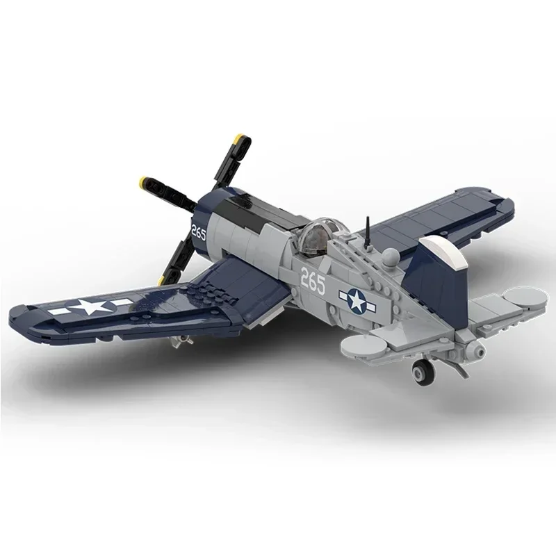 Moc Building Bricks Military Model F4U Corsair Recon Fighter Technology Modular Blocks Gifts Christmas Toys DIY Sets Assembly