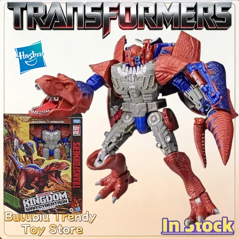 New Style Action Figure -Transformers Kingdom T-Wrecks Red Limited Leader Collectible Toy -In Stock -Genuine Licensed by Hasbro