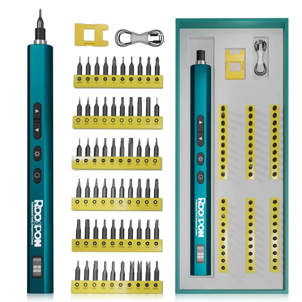 Mini Electric Screwdriver 62 in 1 Portable Rechargeable Screwdriver Set Cordless Precision Power Tool  with LED Display