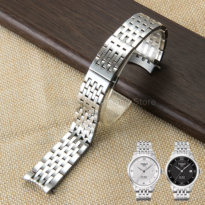 مقاوم للماء مقاوم للعرق جودة عالية الفولاذ المقاوم للصدأ ساعة اكسسوارات 19 مللي متر لتيسو لو لوكل T099207 T006407A T006428A T006407B
