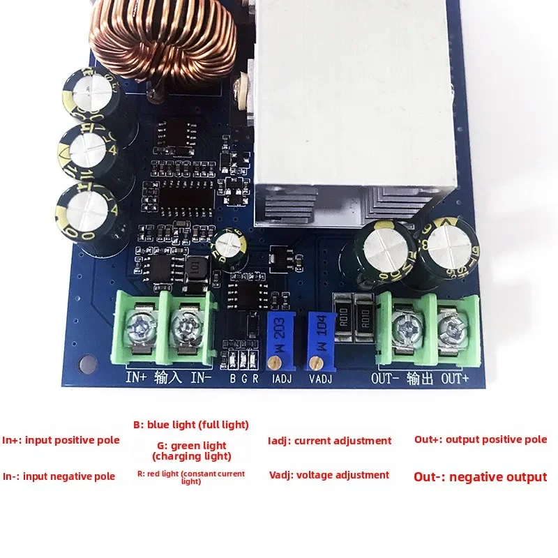 Solar DC-DC Buck Converter 20A High Power Adjustable Step Down Module 48V 60V 72V Input to 36V 24V 19V 12V CC CV Voltage Regulat