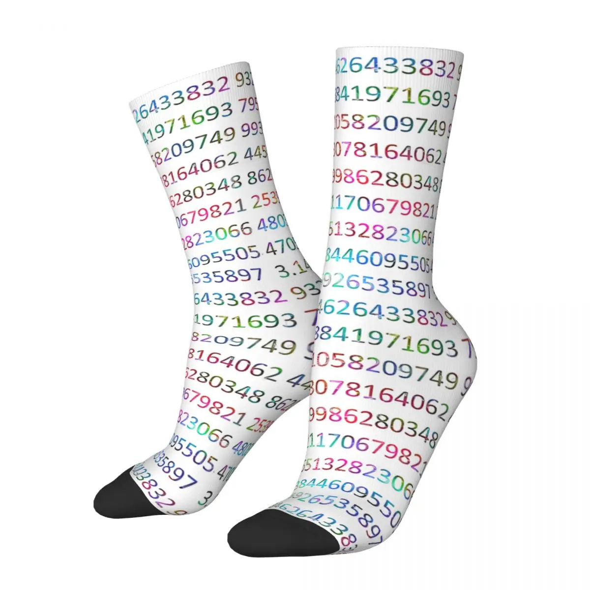 Vintage Pi Parade Men's Socks Math Unisex Novelty Seamless Printed Happy Crew Sock Gift