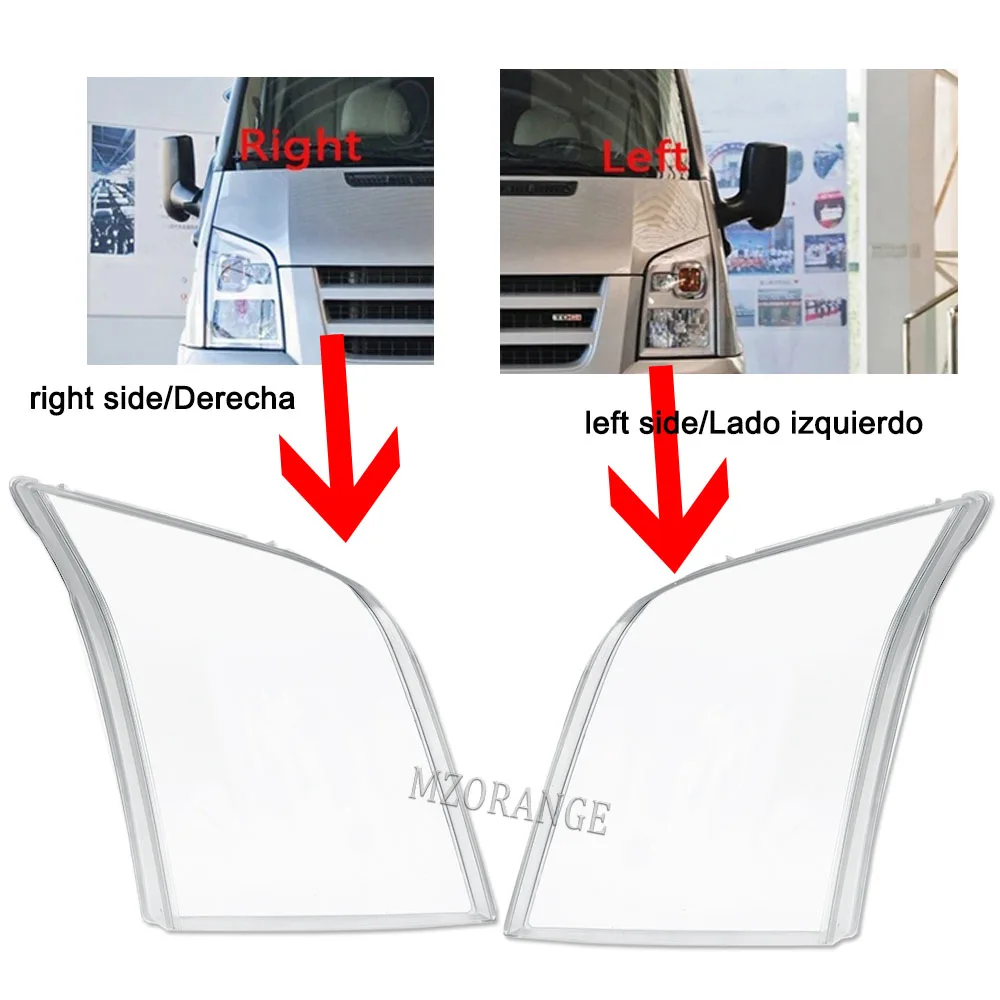 Headlights Cover For Ford Transit V348 2009-2012 Front Headlamps Lens Transparent Lampshades Lamp Shell Headlight shade protect