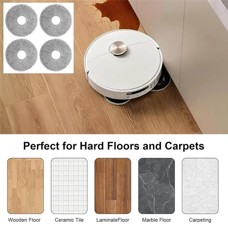 B25B Side Brush Hepa Filter Mop Cloth Dust Bag 24PCS For JONR P20 PRO/T5 Pro Robot Vacuum Cleaner Replacement Parts