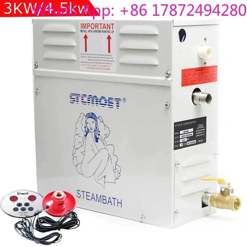 3KW Sauna Machine Steam Generator Home Steam room machine Wet Stream Furnace Commercial Sauna Equipment Digital Controller