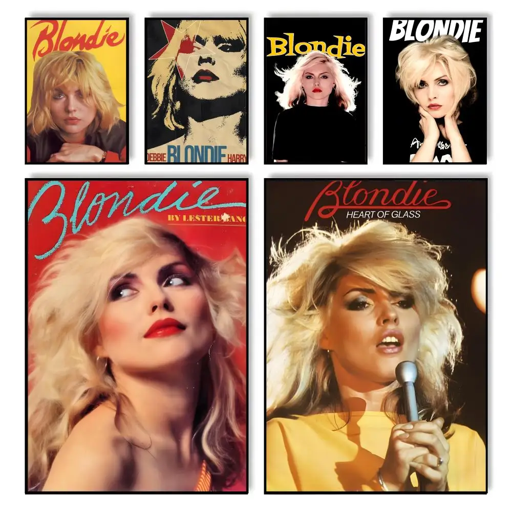 لوحة روك باند بي شقراء الخط المنزلي وغرفة النوم المقاومة للماء من القماش ملصق غير مؤطر جدار الفن طباعة الديكور جدارية #1