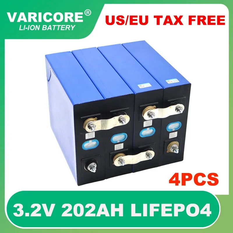 4pcs 3.2v 310Ah 280Ah 202ah Lifepo4 Battery pack Lithium Iron Phosphate Solar Cell 12v 24v 36v Off-grid Solar Wind Tax Free