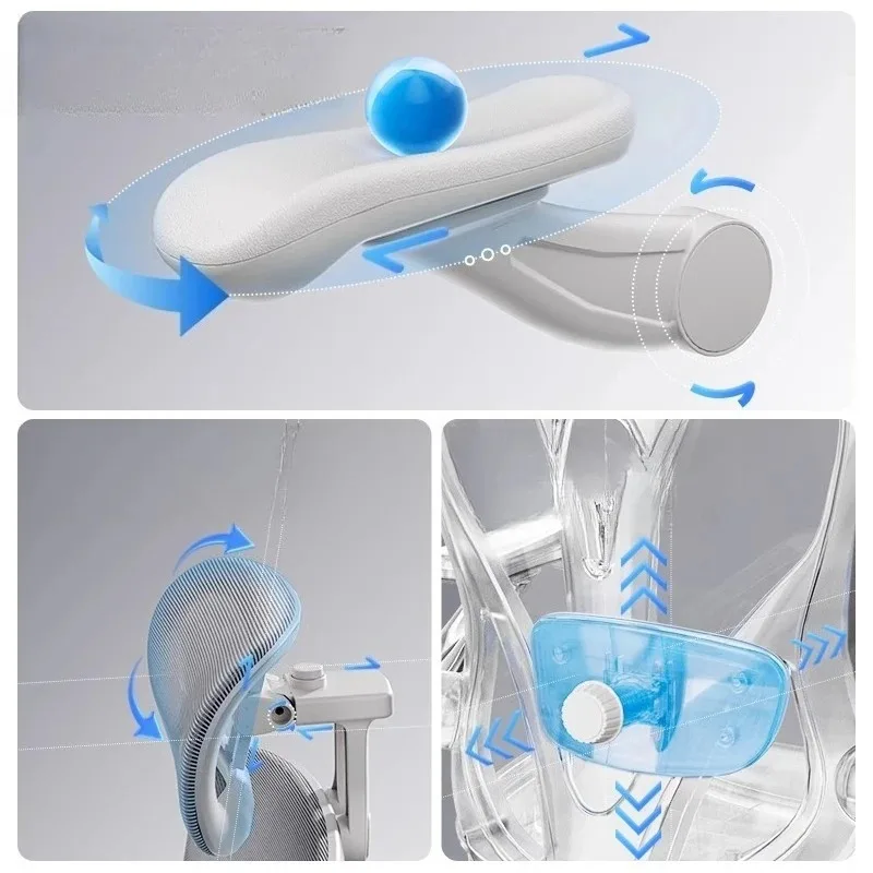 Cadeira ergonômica confortável ajustável cadeira de computador sedentário não cansado encosto de cabeça silla gamer móveis de escritório